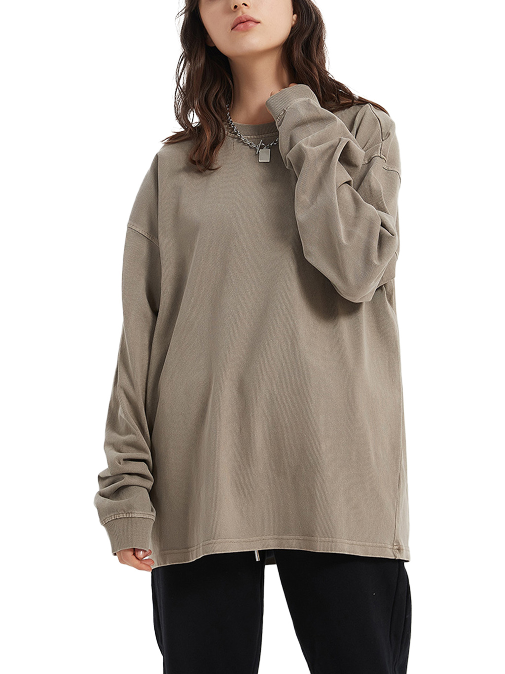 Enzyme Washed Long Sleeve T-Shirt – Custom Basics | Tapstitch-12